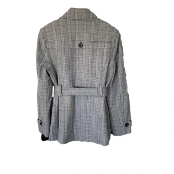 Reitmans Grey Black and White Buttoned & Belted Jacket Blazer, Size 13 - Picture 8 of 14